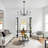 26" 6 - Light Dimmable Classic / Traditional Candle Style Chandelier In Matte Black-925575927