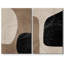 Forme Mid-Century «brun chaud et noir délavé, lignes abstraites, images murales modernes minimalistes neutres, impression sur toile encadrée 2 pièces, 16 x 24 x 2, 24 x 36 x 2-92285705-92285704-119463642