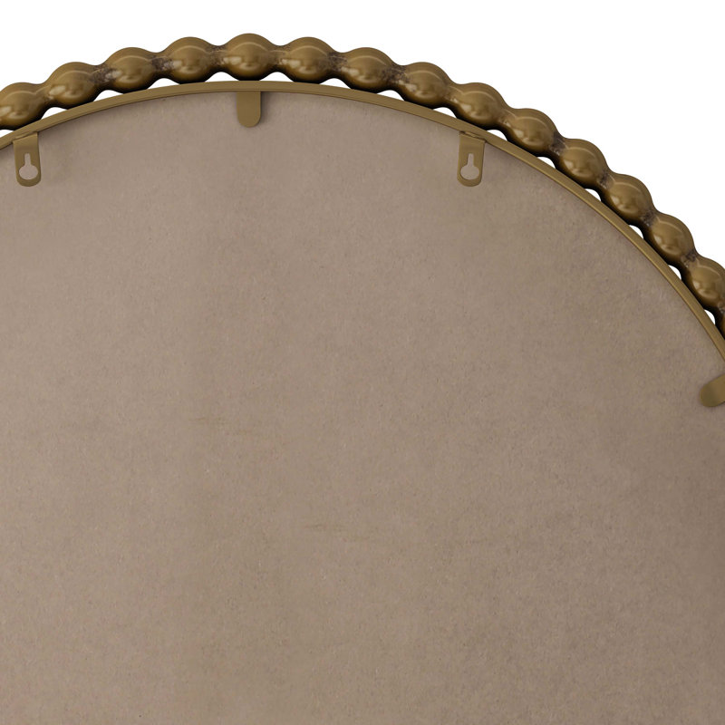 Iron Arch Retro Full Length Mirror With Supporting Feet, For Living Room, Bedroom, Gold, 35.43" x 23.62"