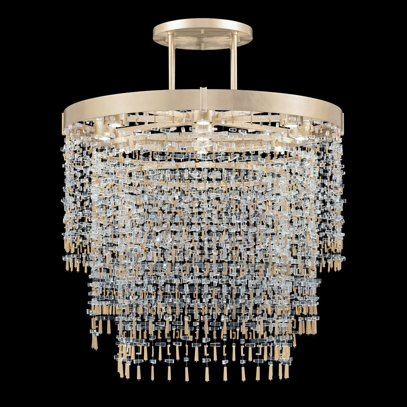 Luminaire suspendu l 45 po Capri, Feuille d'or douce standard