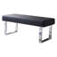 Banc rembourré en similicuir Cialan avec structure en acier inoxydable-48210802-35640927