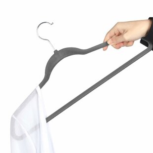 Mainstays Slim Clothes Hangers, 10 Pack, White, Durable Plastic, Space  Saving