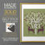 Christmas Des  Deer and Heart Tree, Pink On Green Framed Print - Solid Wood-2045020115-2045020124
