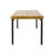 Sheldon Outdoor Dining Table, Rectangular 69 Inch Brown Wood, Black