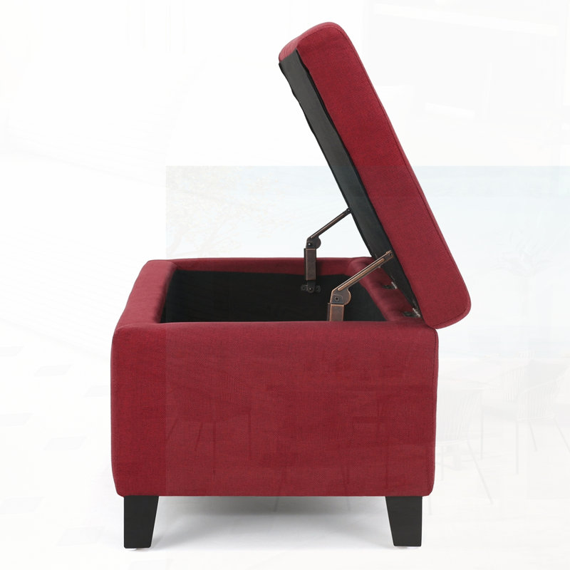 Repose-pieds Ingerson, Mélange de polyester rouge foncé