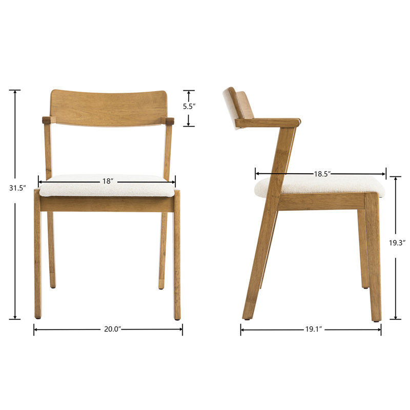 5-Piece Dining Set Mid-Century Modern Round Wooden Table & Upholstered Chair Set For Home, Kitchen, Dining Room