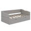 Lit de jour simple en bois avec lit gigogne sous le lit, deux tiroirs de rangement et surface de couchage réglable-2081671775