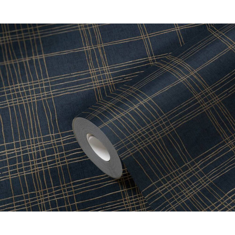 Vose Abstract Double Roll, Blue/Black/Gold