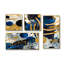Motif abstrait avec textures bleues - art mural moderne bleu 4 pièces-1558262630-1558262631