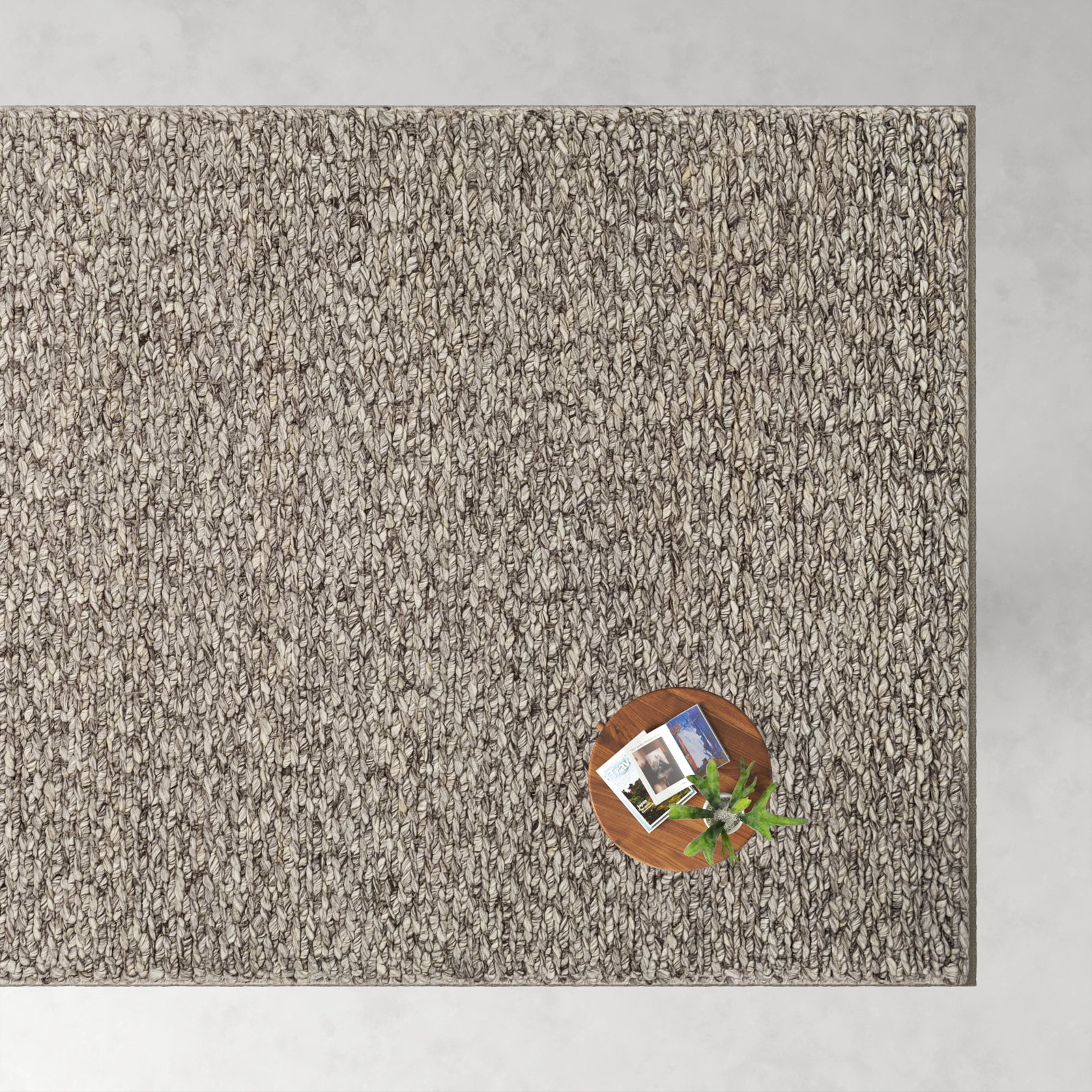 Hero Charcoal Ivory Hand-Woven Flatweave Rug, Rectangle 8'10" x 13'