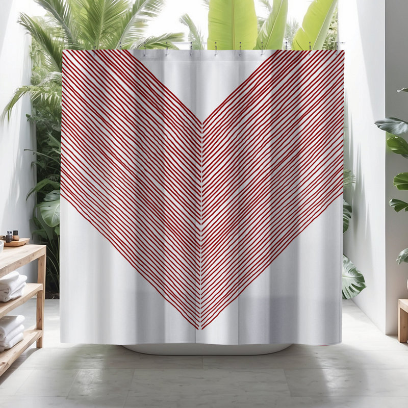 Rideau de douche Coco, Rouge