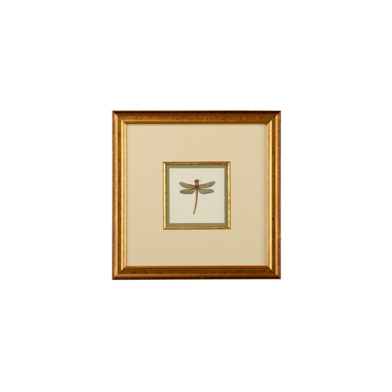 Miniature libellule II - reproduction de dessin encadrée