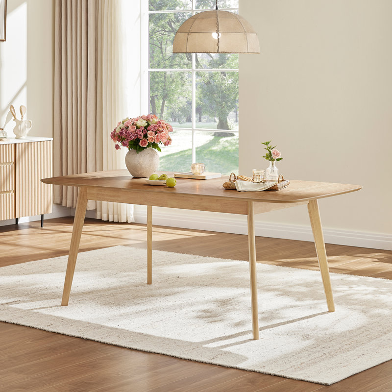 Table de salle à manger extensible 47 à 59 po, H 29,5 po x L 46,9 po x l 29,5 po, Chêne