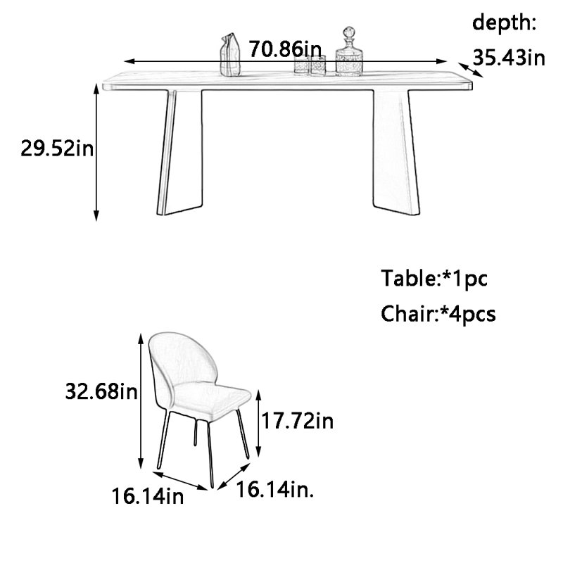 Heidrick, 29.52"H x 70.86"L x 35.43"W
