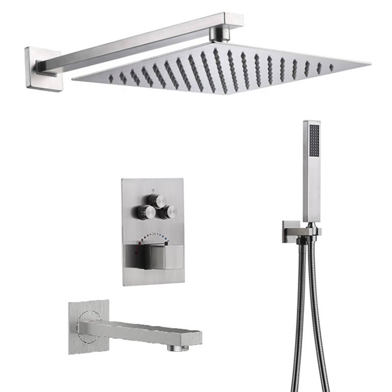 All-In-One Kit with Rough in-Valve, Brushed Nickel