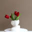 Ensemble de 2 vases en céramique blanc pour décoration intérieure moderne
