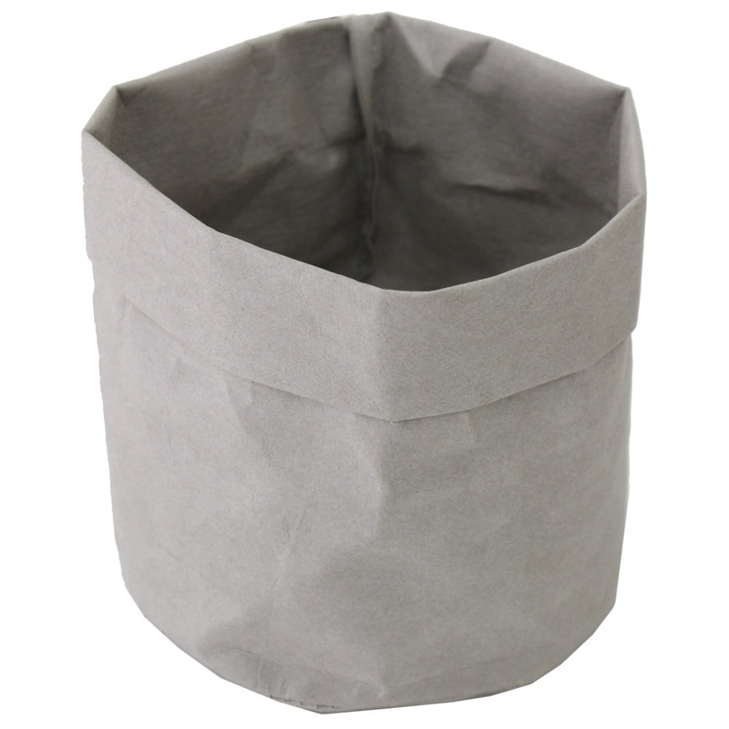 Panier à papier écologique, Gris, H 6,5 po x l 7 po x P 7 po
