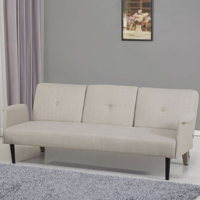 Isidore 77.17'' Upholstered Reclining Sleeper Sofa