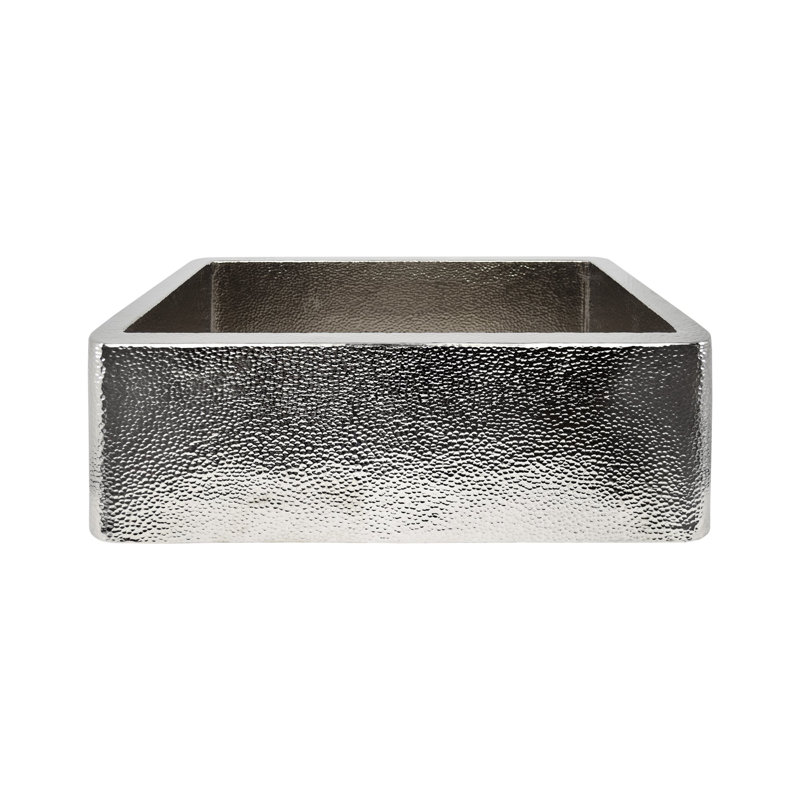 Évier de cuisine à tablier L 30 po x l 19 po, Nickel poli