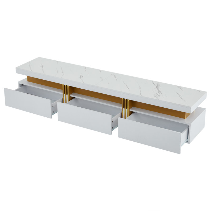 Algerd TV Stand for TVs up to 88", White