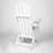 Folding Adirondack Chair With Side Table, 3-Piece Adirondack Chair Set-912157176