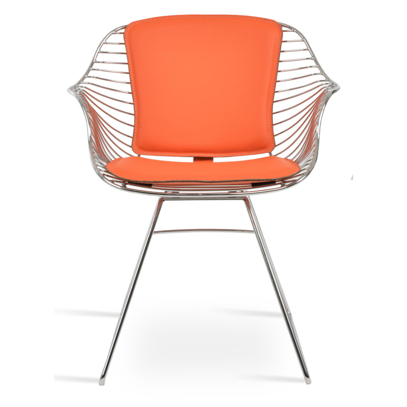 Fauteuil Zebra, Chrome, Orange