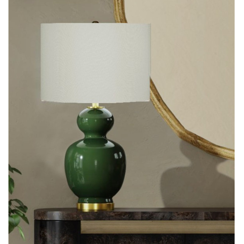 Hollin 28" Green Ceramic Table Lamp