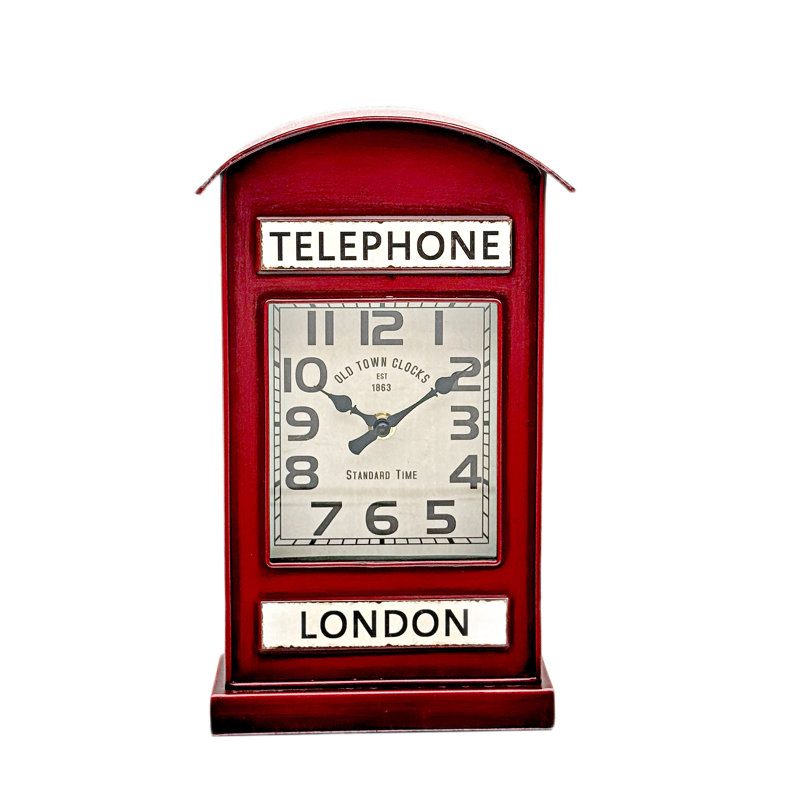 London Telephone Table Clock