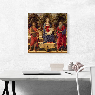 " Madonna With Saints " by Sandro Botticelli Painting Print