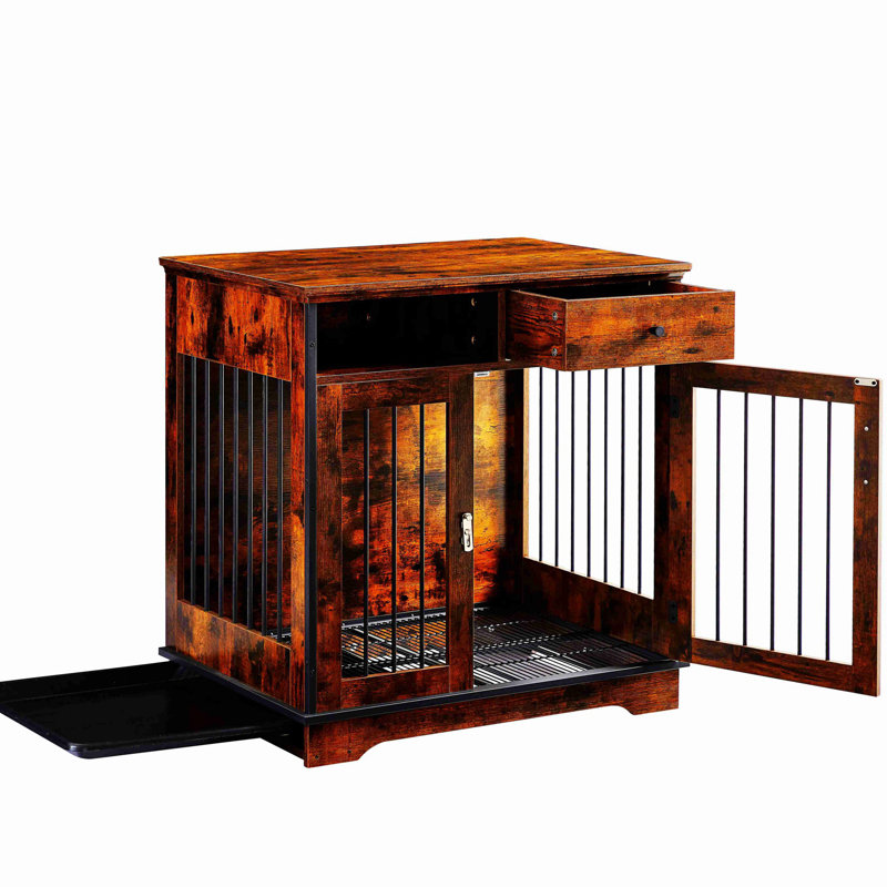 Niche pour chien Dartavious, Brun rustique