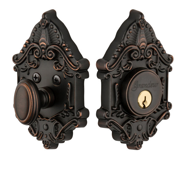 Verrou cylindrique simple Grande Victorian, Bronze intemporel