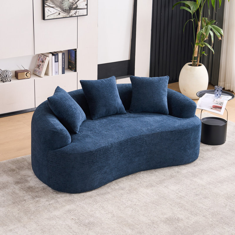 Canapé éponge incurvé Bony LY-025S, Bleu