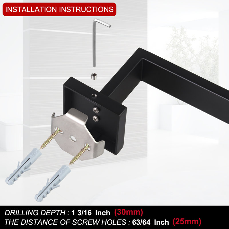 Ensemble de quincaillerie de salle de bain 5 pièces, Noir mat