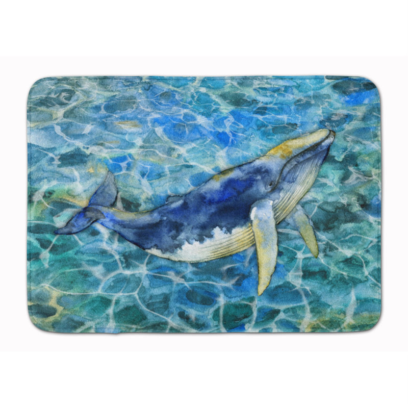 Tapis pour salle de bain à mousse mémoire baleine baleine