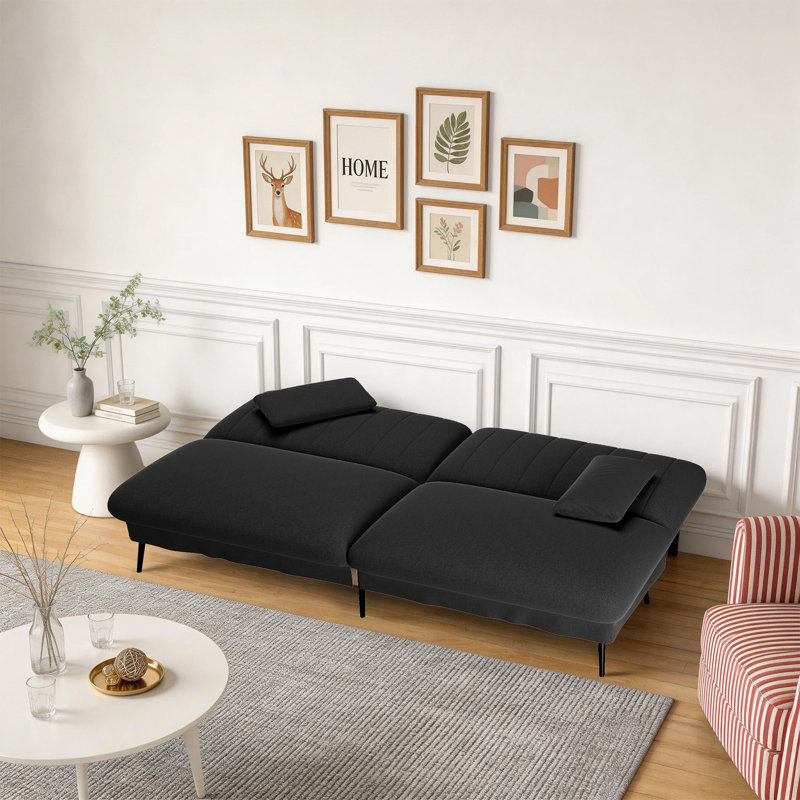 2 Seater Fabric Sofa, Black