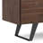 Lowry 41"W Solid Acacia Wood Modern Industrial 2-Door Sideboard Buffet with Storage Shelf and Metal Base
