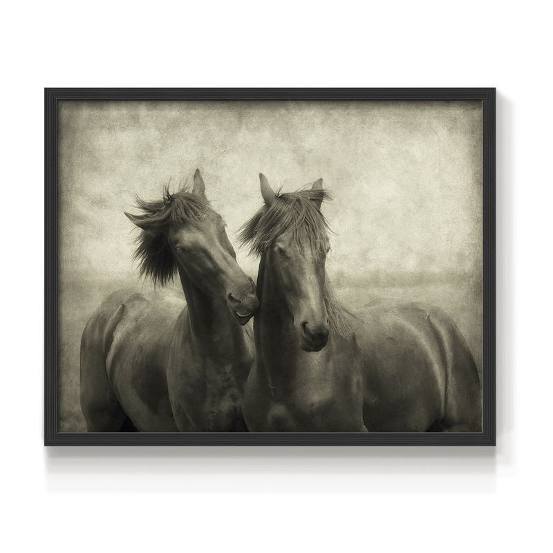 «Horses Don't Whisper», impression encadrée, H 8 po x l 10 po, Noir, noir, noir, noir