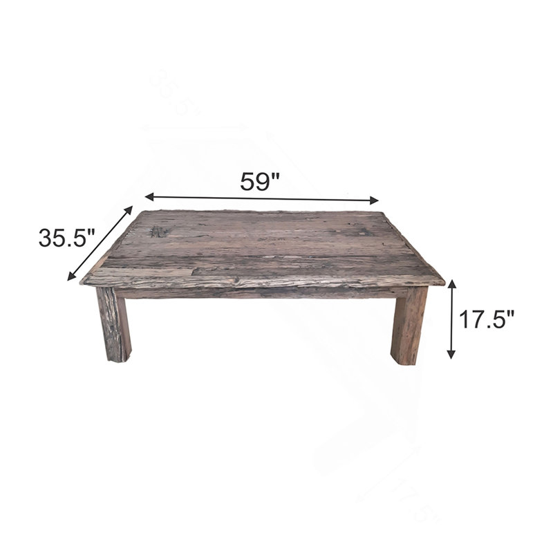 59X35.5X17.5" Rustic Coffee Table