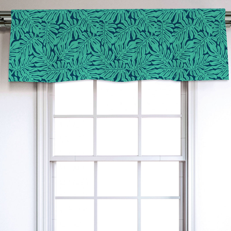 Sateen Floral Ruffled Window Valance
