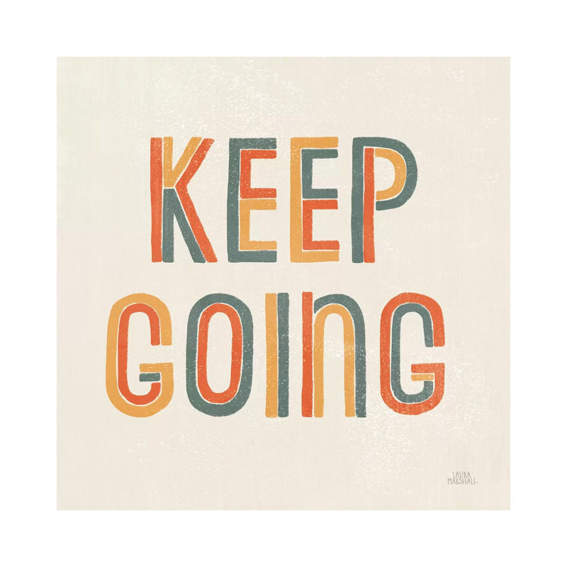 Retro Words II by Laura Marshall - Print on Canvas, Wrapped Canvas, 93.98cm H x 93.98cm W x 1.91cm D