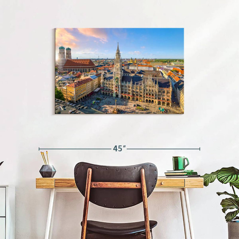 Munich Skyline, 24" H x 36" W