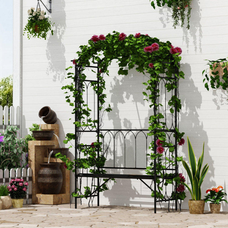 Tonnelle de jardin 7 pi Outsunny, H 80 po x l 45,3 po x P 19,8 po
