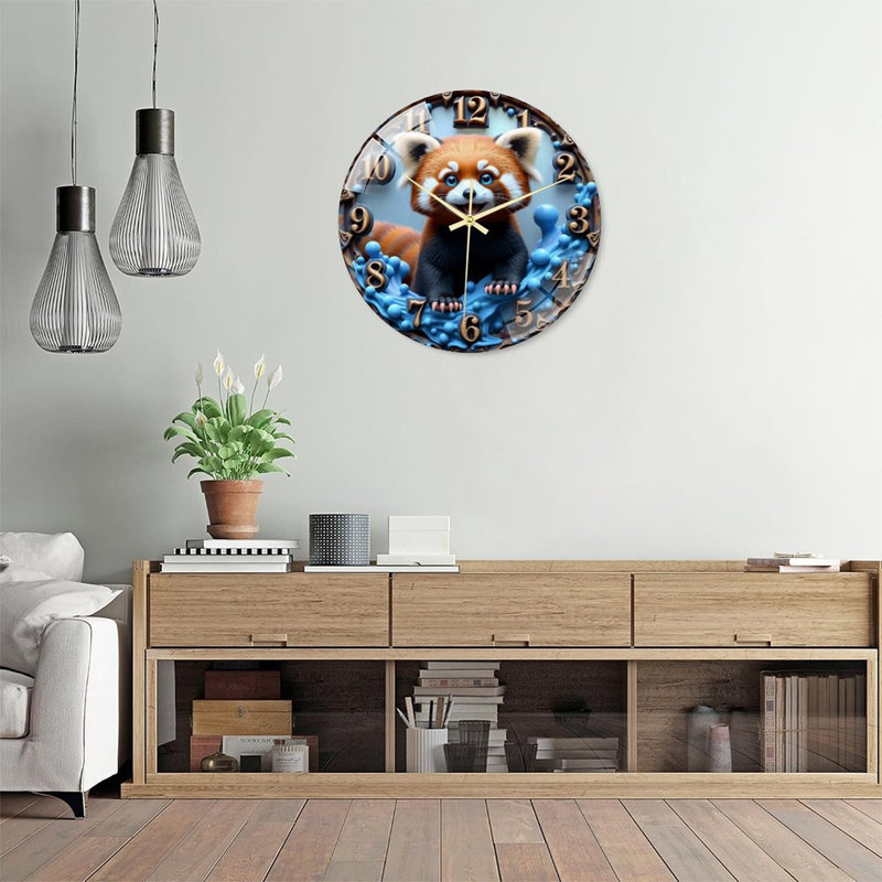 Horloge murale en verre 16 po