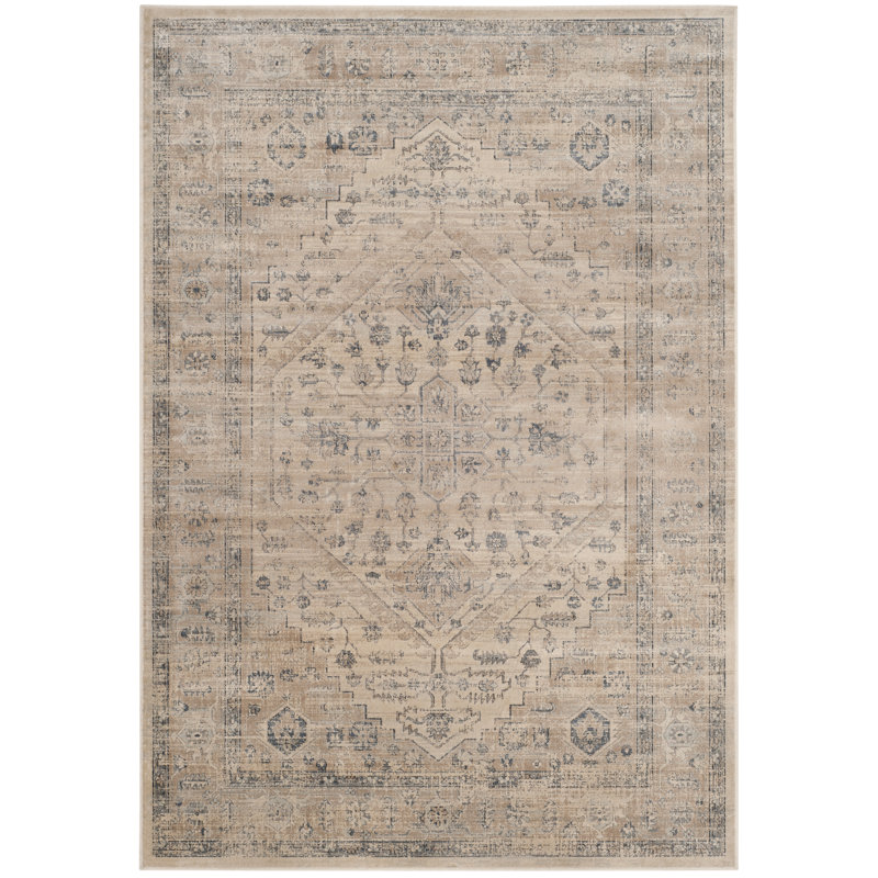 Tapis oriental performance rétro Lizotte, Rectangle 5 pi 3 po x 7 pi 6 po