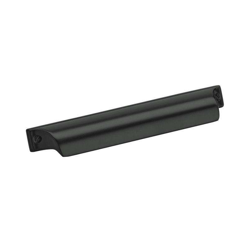 Jolene Cup Cabinet Pull, Matte Black, 3 3/4" Center to Center