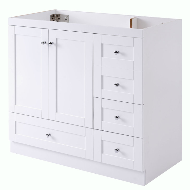 Meuble-lavabo de salle de bain sans lavabo, Blanc