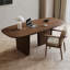 86.61" Nut-brown Rectangular Solid Wood Dining Table-1310544108