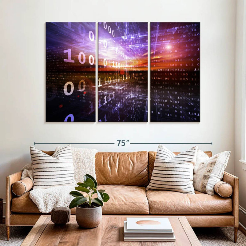 Keiri Digital Numbers, 42" H x 65" W