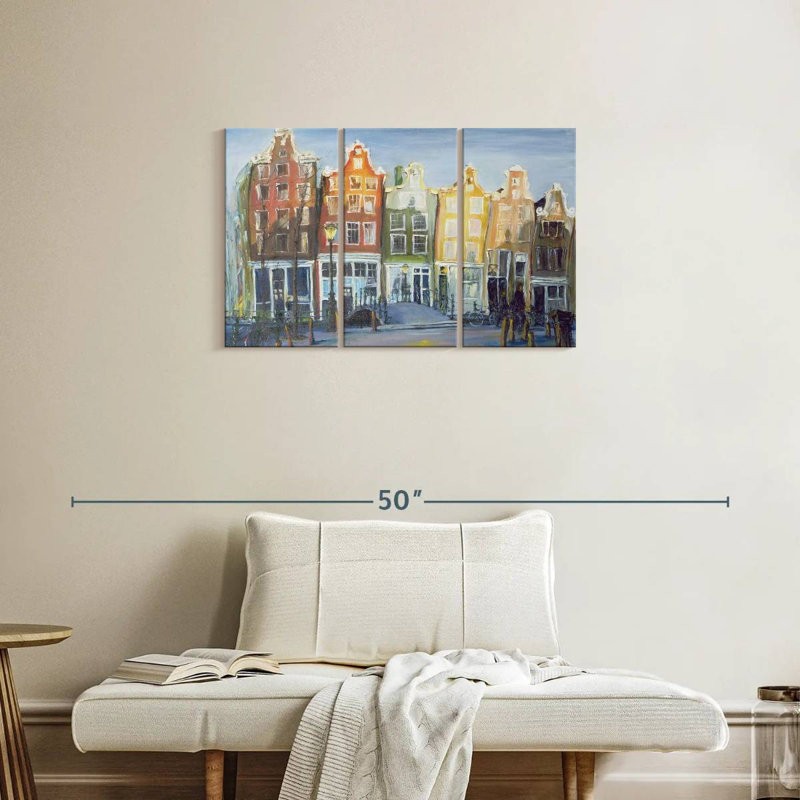 Les maisons Sireci à Amsterdam, H 20 po x l 33 po