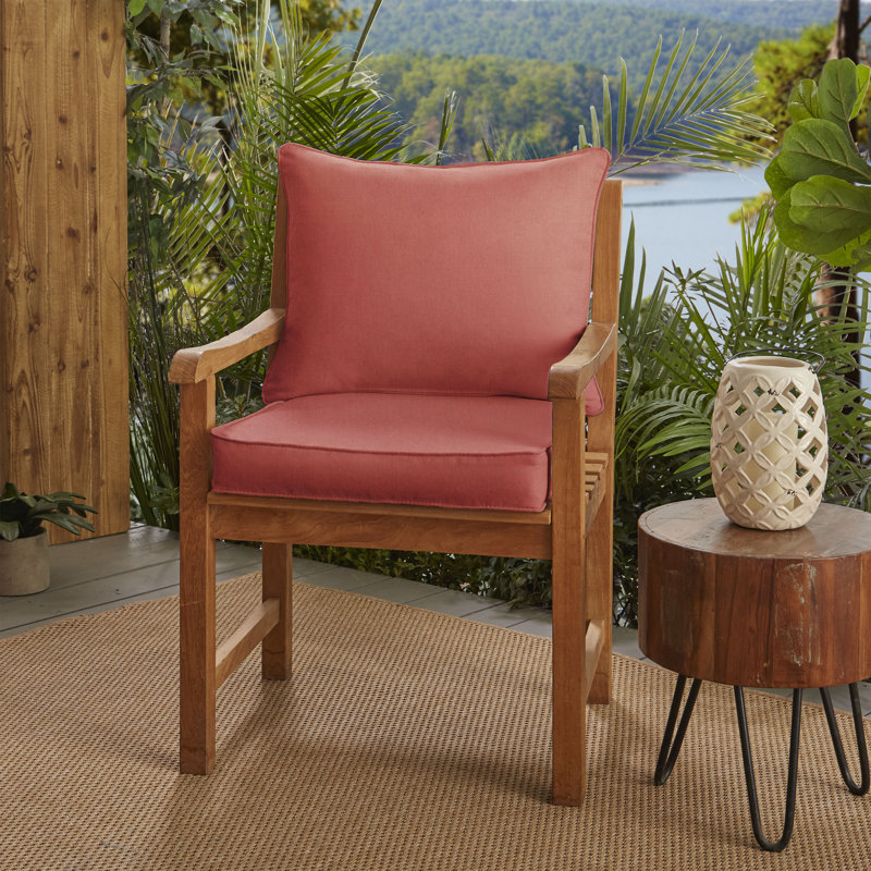 Desma Indoor/Outdoor Sunbrella Seat/Back Cushion, 5" H x 23" W x 25" D, Sunbrella - Canvas Melon
